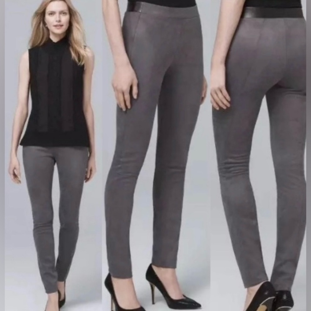 White House Black Market Ultra Suede Legging NWT Gray Size 6